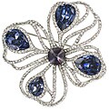 Cano Stylish Capri Blue Crystal Design Brooch