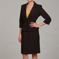 Sweet Women's Chocolate/ Grey Skirt Suit