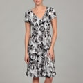 Scarlett Women's Black/ White Belted Dress
