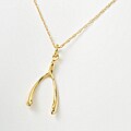 Creative Design Group 14k Gold 'Wishbone' Necklace