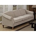 Sand Fabric with Nailhead Trim Sofa