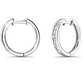 14k White Gold 1ct TDW Princess Diamond Hoop Earrings (H-I, I1)