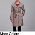 Anne Klein Women's Ruffle Collar Belted Coat