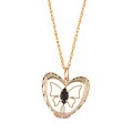 Black Hills Gold Onyx Butterfly Necklace