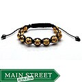 Bleek2Sheek Gold Dust Shamballa Macrame Bracelet