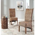 St Thomas Isla Indoor Wicker Brown High Back Side Chairs (Set of 2)