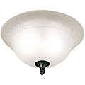Woodbridge Lighting 'Amelia' 2-light Charcoal Flush Mount