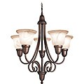 Woodbridge Lighting Hudson Glen 5-light Marbled Bronze Chandelier
