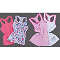 Girl's Cotton Racerback Tank Tops (Pack of 2)