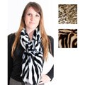 Marlo Lorenz Animal Print Faux Fur Scarf