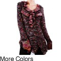 Tabeez Ruffle Space Dye Sweater