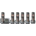 Panasonic KX-TG4136M DECT 6.0 Cordless Phone w/Digital Answering System/Metallic Gray/6 Handsets-Refurbished