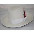 Ferrecci Men's White Wool Godfather Hat