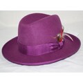 Ferrecci Men's Purple Wool Godfather Hat