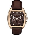 Fossil Men's 'Dress' Leather Strap Chronograph Watch