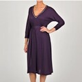 Tiana B Women's Purple Dolman Sleeve Dress