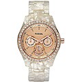 Fossil Women's 'Stella' Glitz Pearlized Resin Multifunction Watch