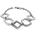 Stainless Steel Polished Cut-out Shapes Bracelet