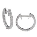 10k White Gold 1/5ct TDW Diamond Hoop Earrings (G-H, I2-I3)