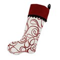 Joker Scarlet-ruby Lined Trimmed Holiday Stocking