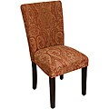 Classic Parson Red/ Gold Damask Fabric Dining Chair