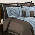 Lush Decor Talon Blue/ Brown 8-piece Comforter Set