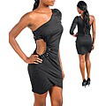 Stanzino Women's Plus Size Black Open Sided Dress