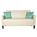 Rae Ivory Faux Leather Sofa