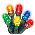Good Tidings 66025 Light Set LED Solar Powered Mini 60 Multi Green Wire