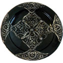 Petite Majestique Ceramic and Metal Decorative Plate (Morocco)