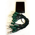 Good Tidings 22709 Light Set LED Battery Operated M5 20 White Green Wire