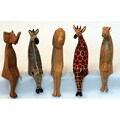 Handcarved Sitting African Animals (Kenya)