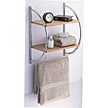 Manhattan 2 Tier Wood Mounting Shelf with Towel Bars