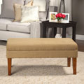 Decorative Storage Bench-Textured Tan with Gold Chenille Tweed