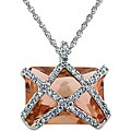 Sterling Silver Champange Cubic Zirconia Necklace