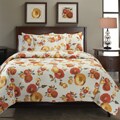 Modern Bloom King-size 3-piece Quilt Set