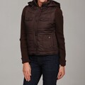 Dollhouse Women's Brown Detachable Hood Jacket