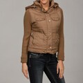 Dollhouse Women's Camel Detachable Hood Jacket