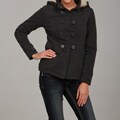 Dollhouse Women's Charcoal Faux Fur Fleece Jacket