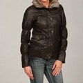 Dollhouse Women's Chocolate Faux Fur Puffer Jacket