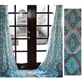 Zarya Grommet Flocked Curtain Panel 96 in
