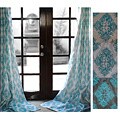 Zarya Grommet Flocked Curtain Panel 84 in