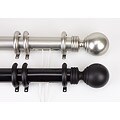 Globe Decorative Traverse Rod with Rings Center Open