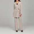 Nine West Women's Light Tan Trench Pant Suit