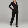 Nine West Women's Black/ White Three-button Pant Suit