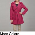 London Fog Women's Belted Hooded Coat