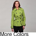 Miss Sixty Women's Double-Breasted Asymmetrical Zip Trench Coat