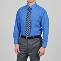 Alexander Julian Colours Men's Aura Dress Shirt and Striped Tie Set