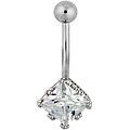 Cubic zirconia belly ring