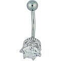 Cubic zirconia belly ring